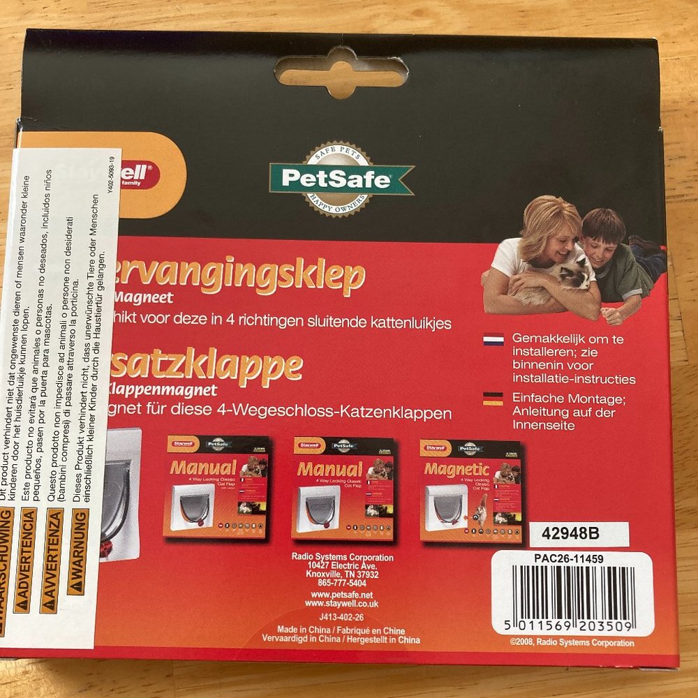 Petsafe Classic Cat Door Replacement flap with flap magnet New in Box
